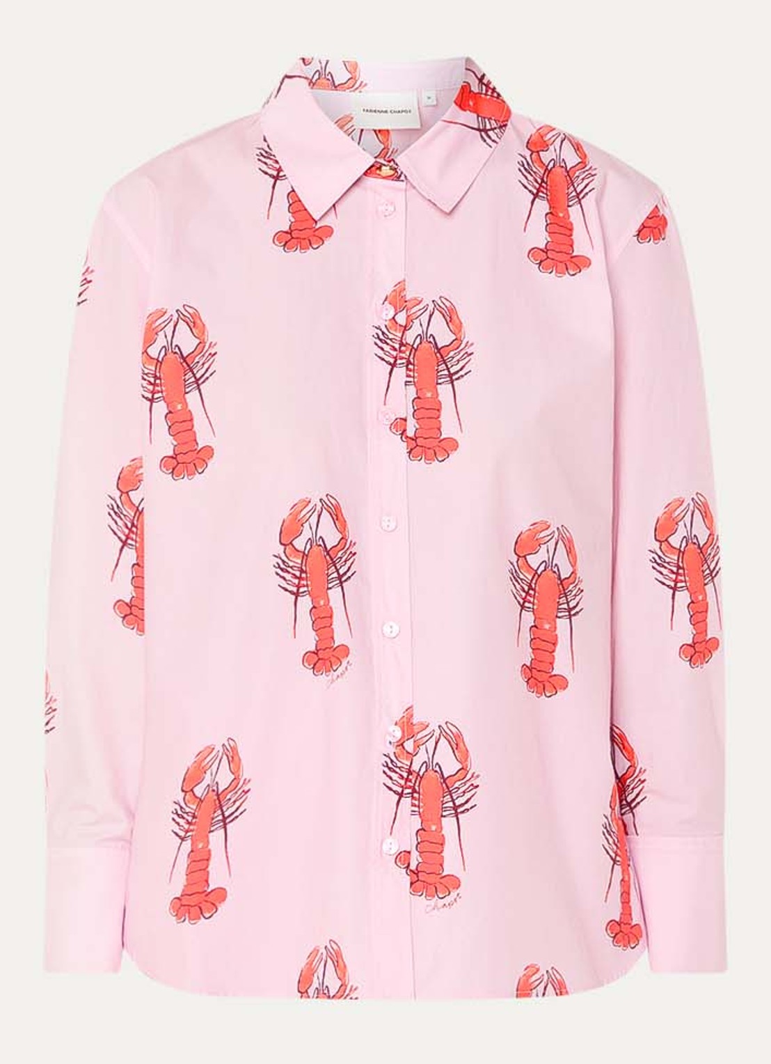 Fabienne Chapot Tony blouse met print - voorkant roze