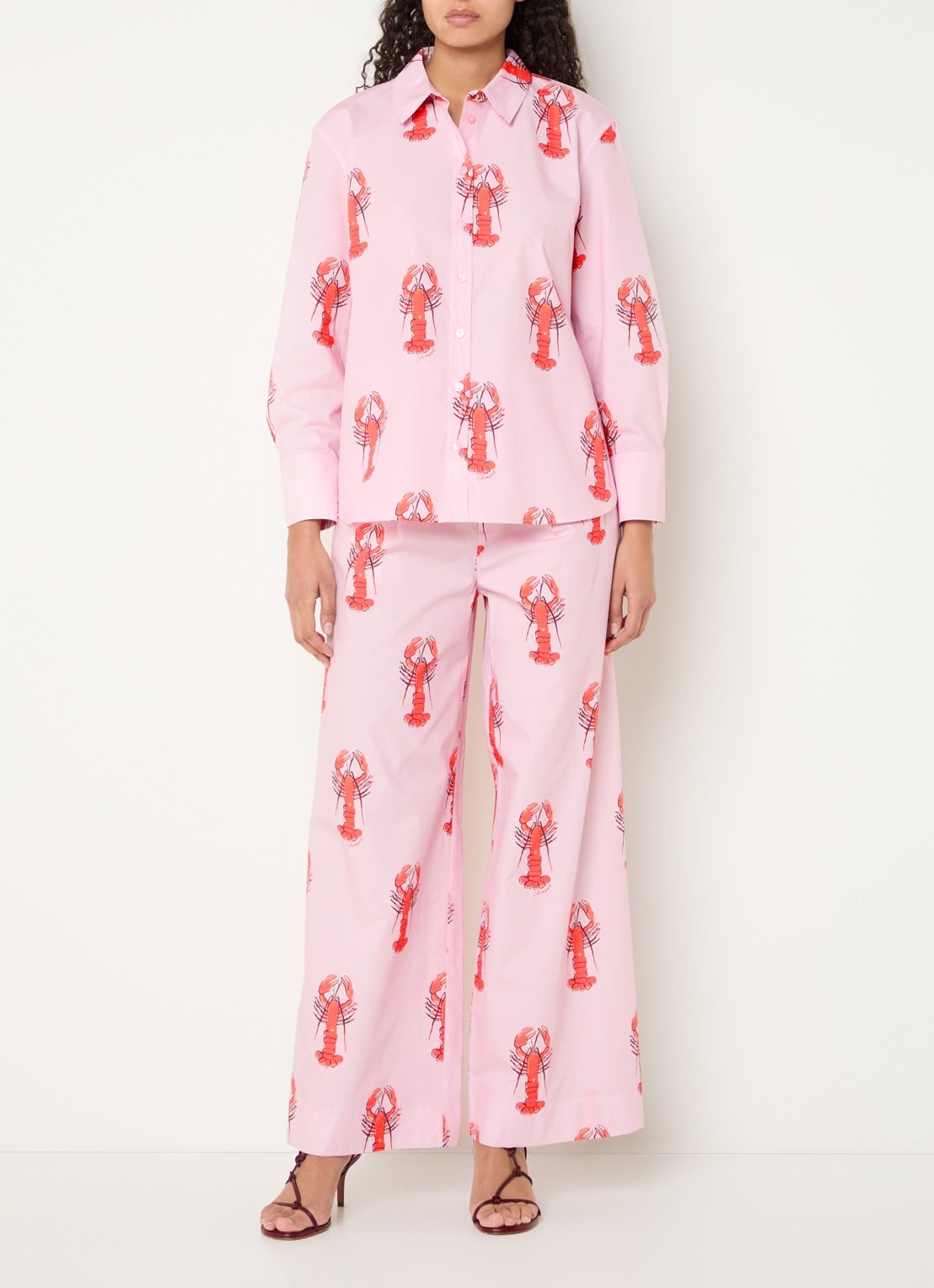 Fabienne Chapot Tony blouse met print - voorkant 2 roze