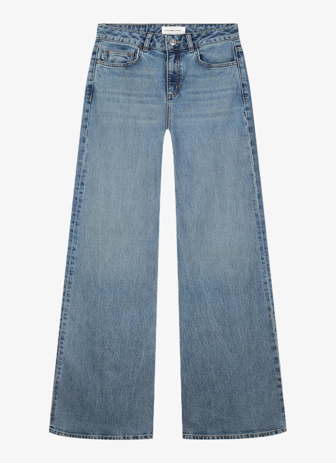 Fabienne Chapot Vic high waist bootcut jeans met steekzakken - voorkant 4 indigo
