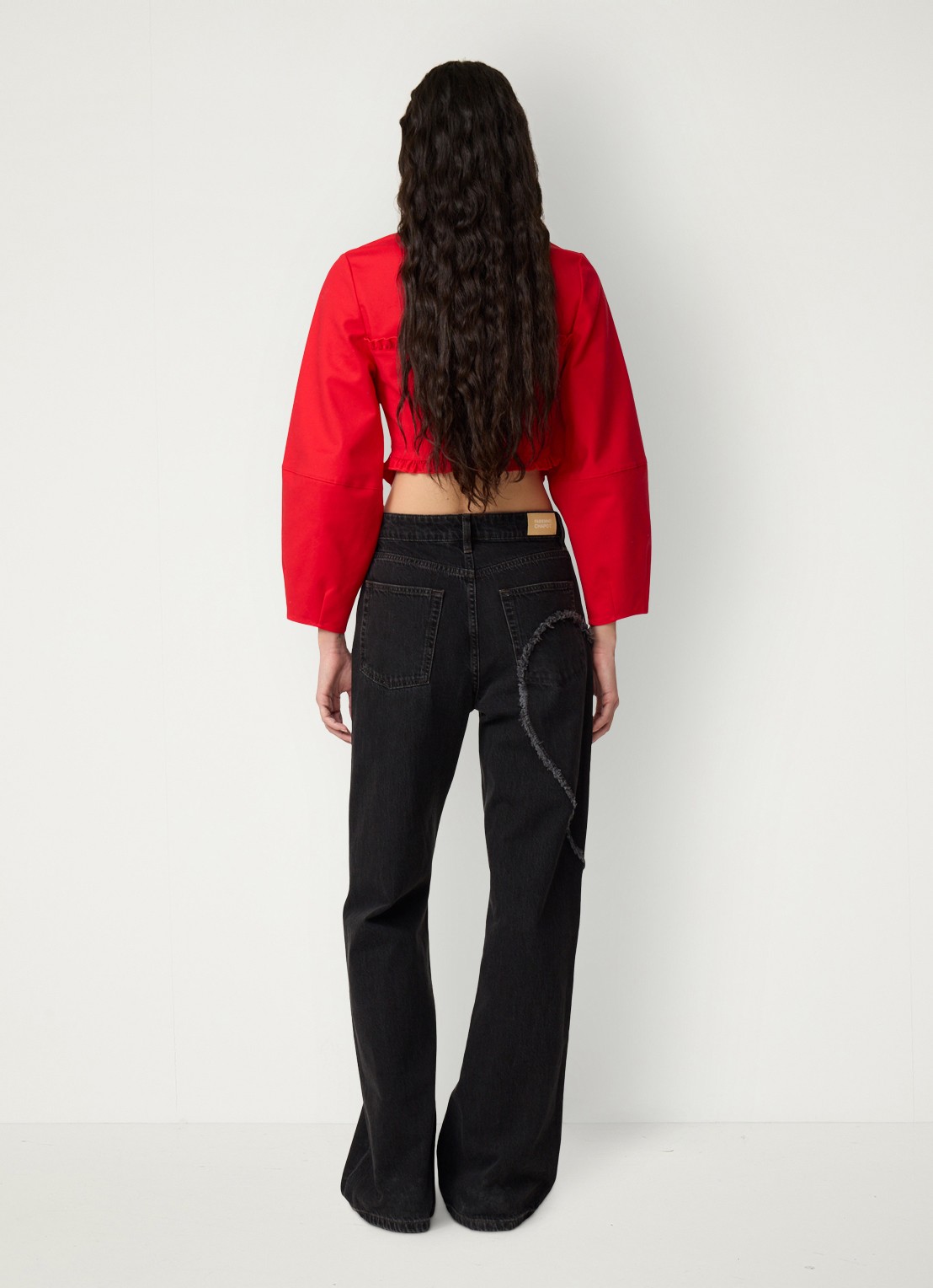 Fabienne Chapot Zoe high waist boyfriend jeans - achterkant 3 donkergrijs