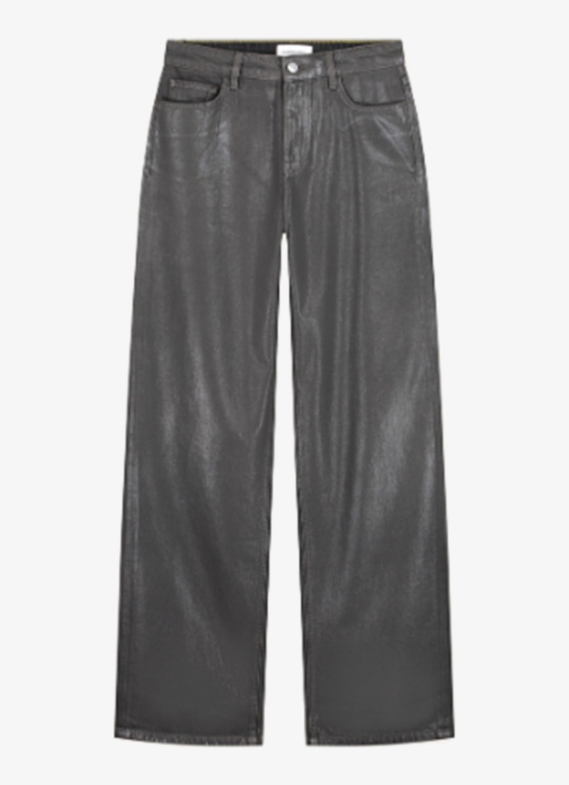 Fabienne Chapot Zoe high waist wide fit boyfriend jeans van katoen - voorkant donkerbruin