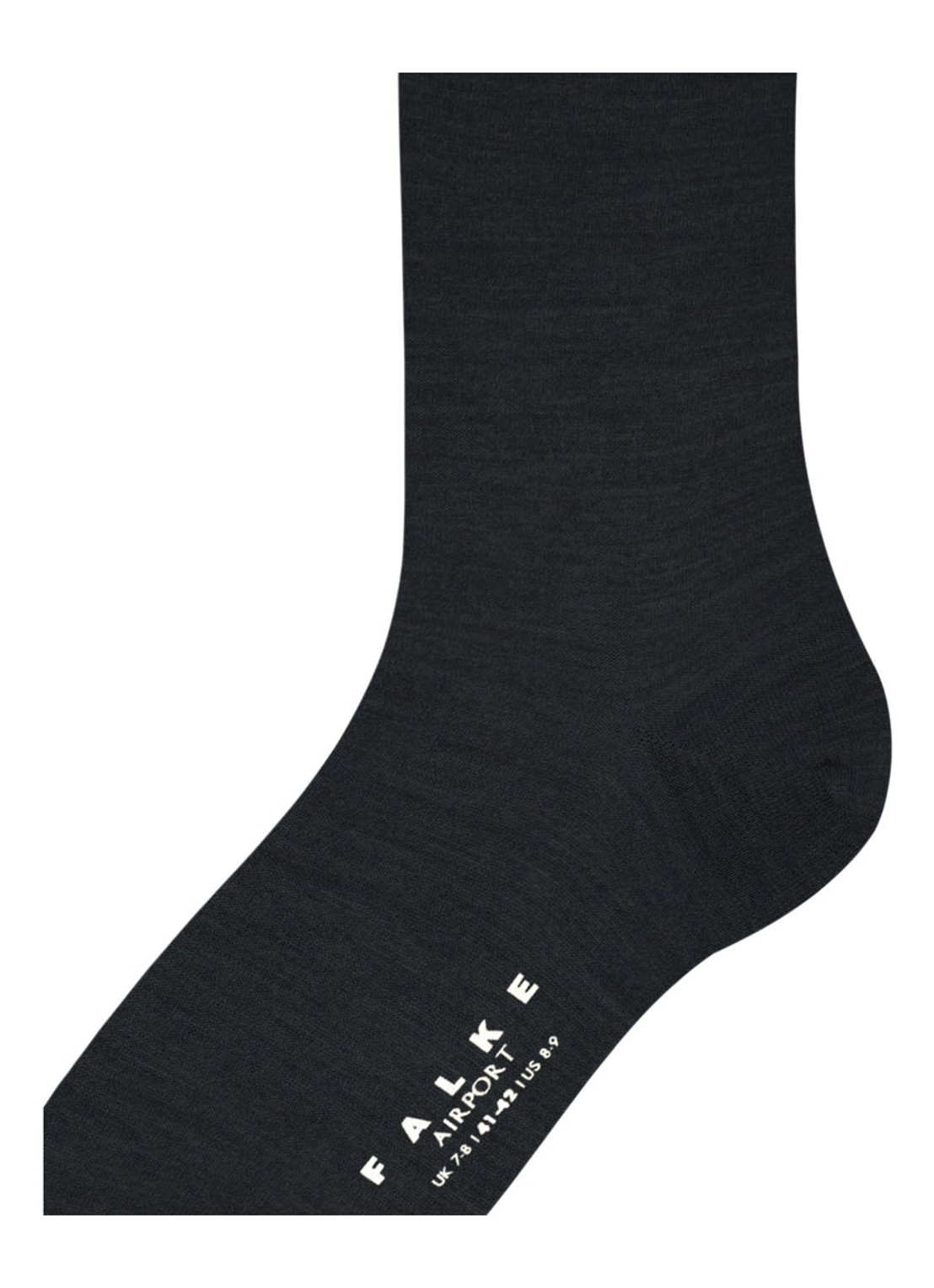 Falke Airport kniekousen in scheerwolblend - detail 3 zwart