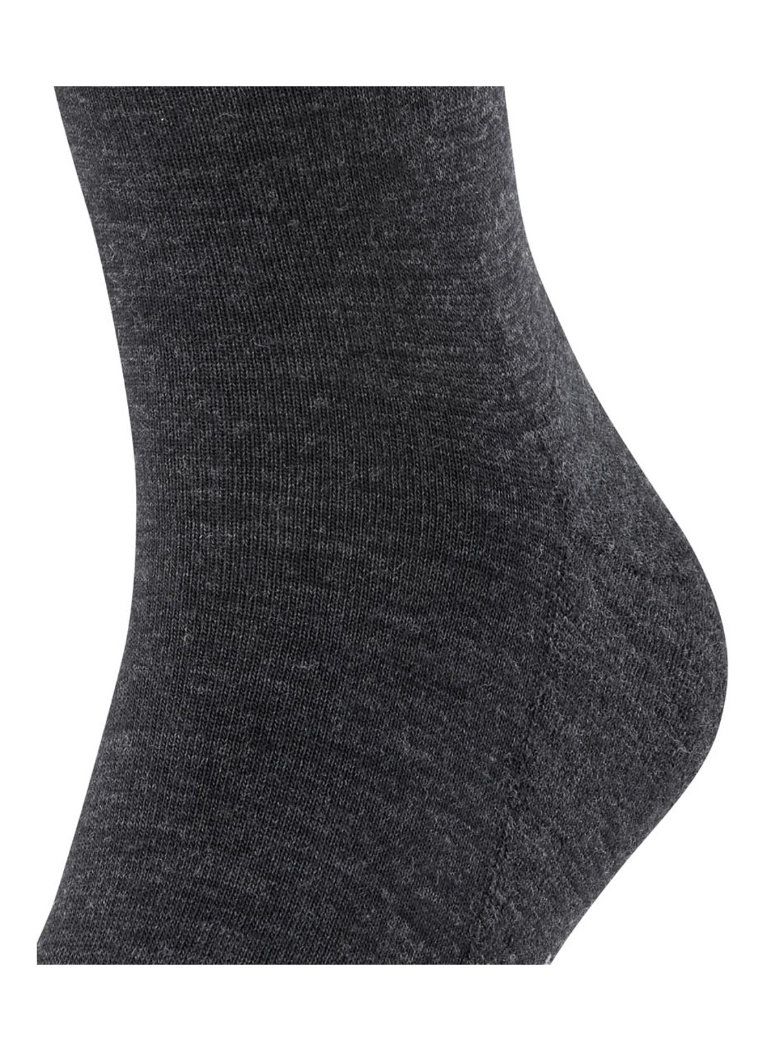 Falke Airport Plus sokken in scheerwolblend - detail 5 antraciet