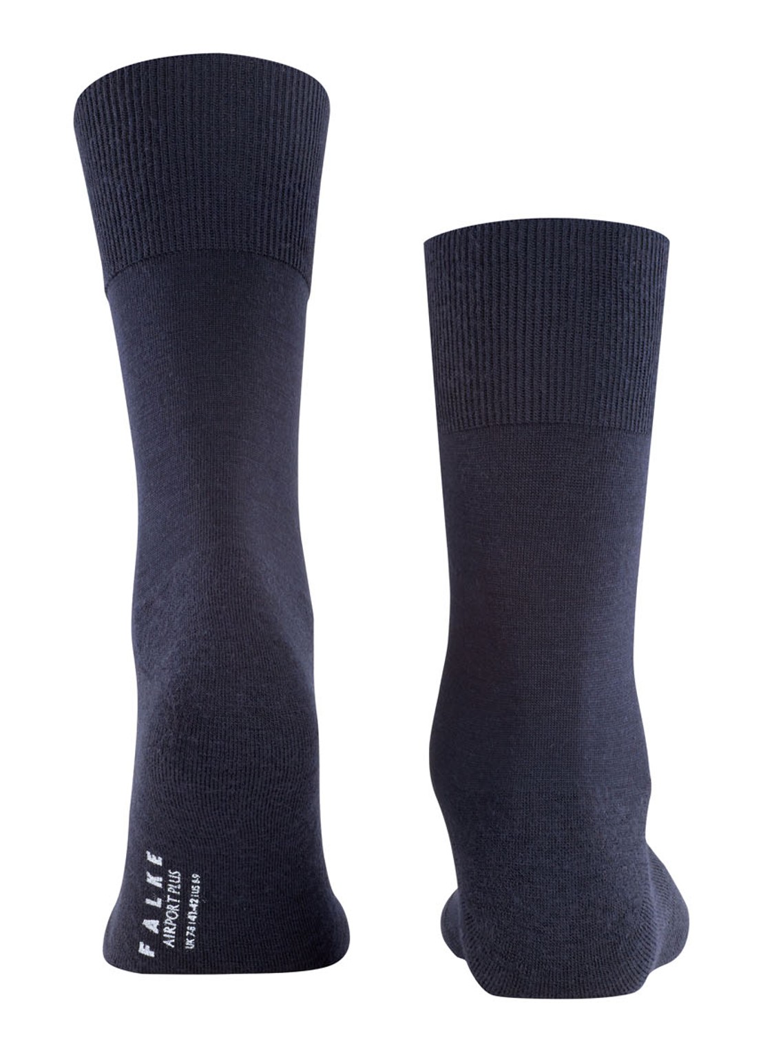 Falke Airport Plus sokken in scheerwolblend - detail 3 donkerblauw