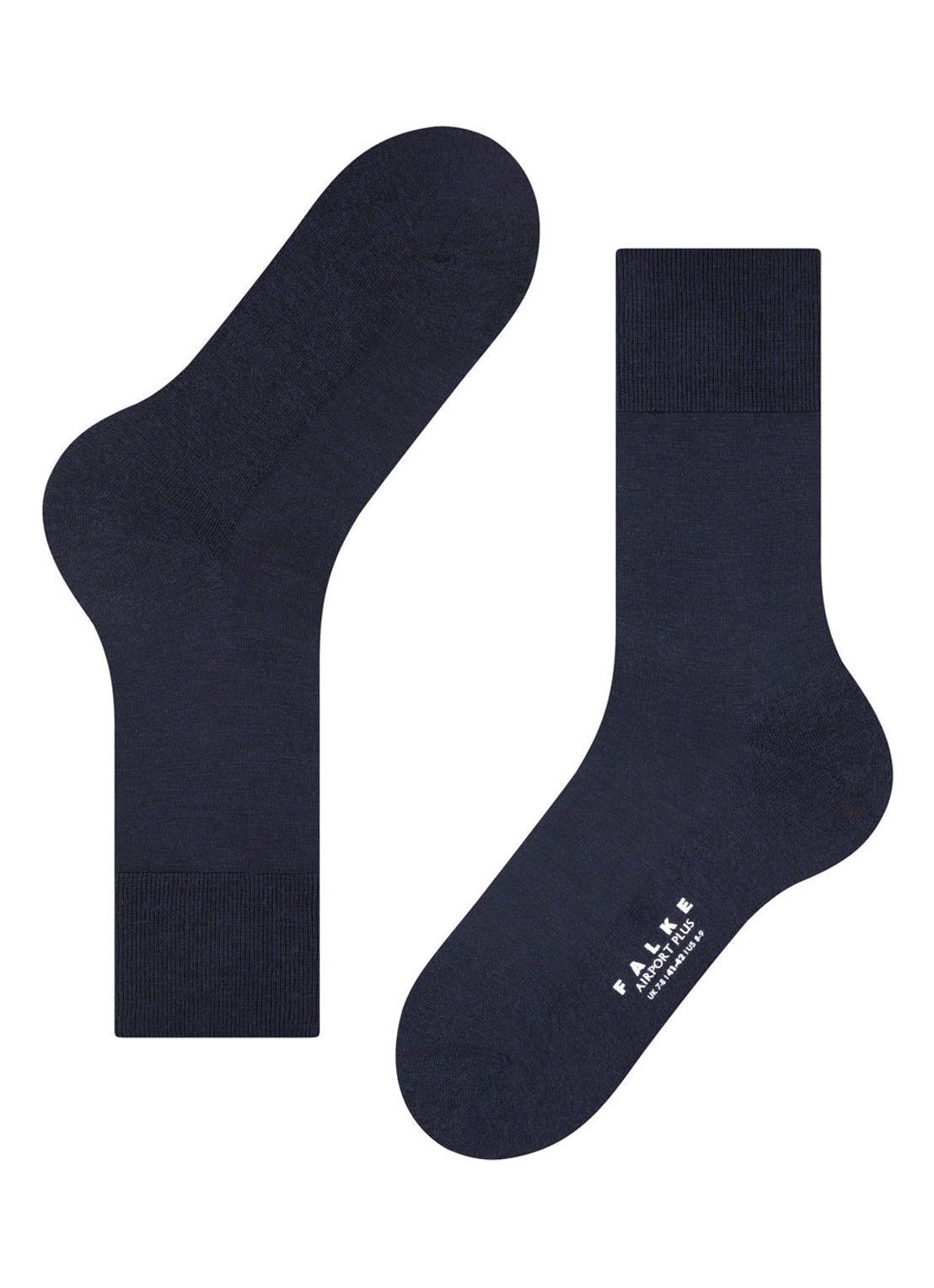 Falke Airport Plus sokken in scheerwolblend - detail 4 donkerblauw