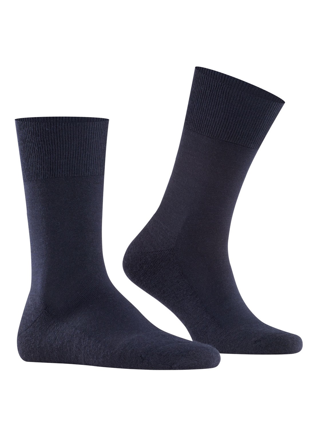 Falke Airport Plus sokken in scheerwolblend - voorkant 2 donkerblauw