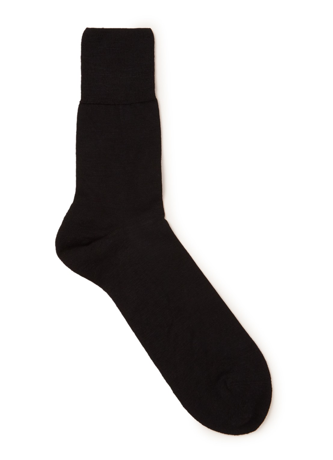 Falke Airport Plus sokken in scheerwolblend - voorkant 4 zwart