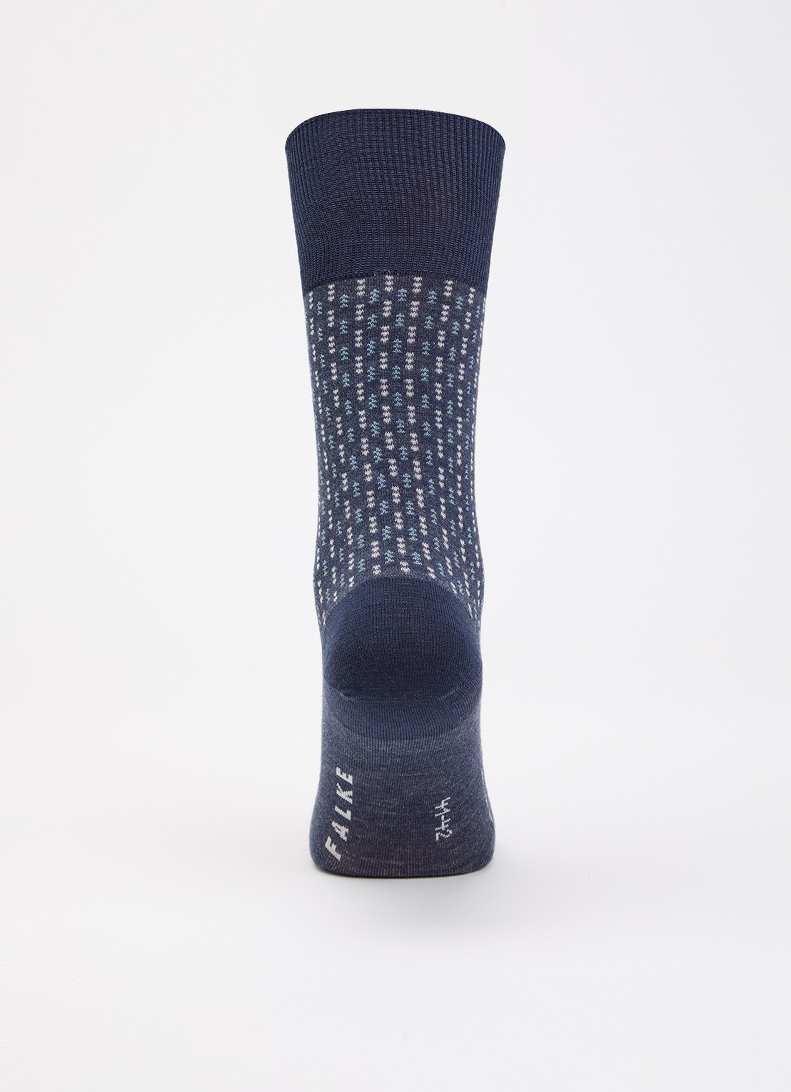 Falke Airport sokken in scheerwolblend - voorkant 3 blauw