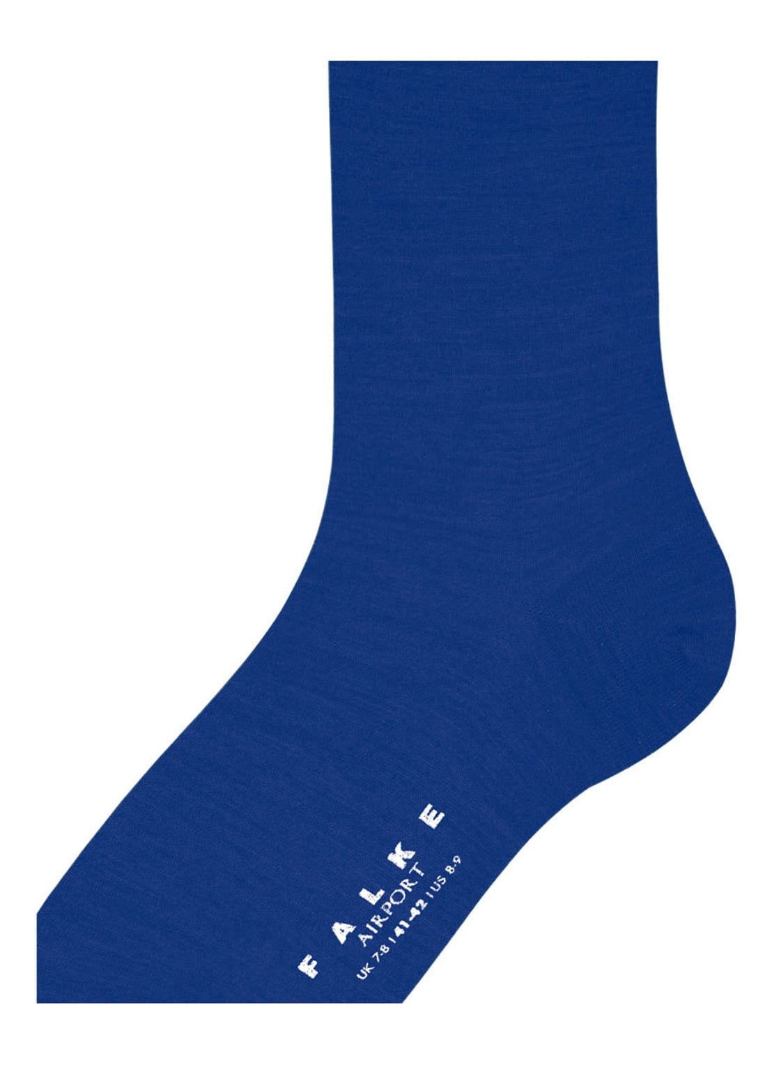Falke Airport sokken in scheerwolblend - detail 5 middenblauw