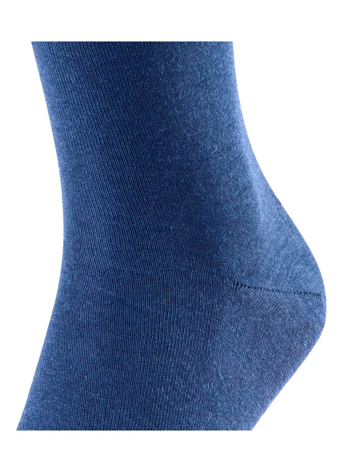Falke Airport sokken in scheerwolblend - detail 6 middenblauw