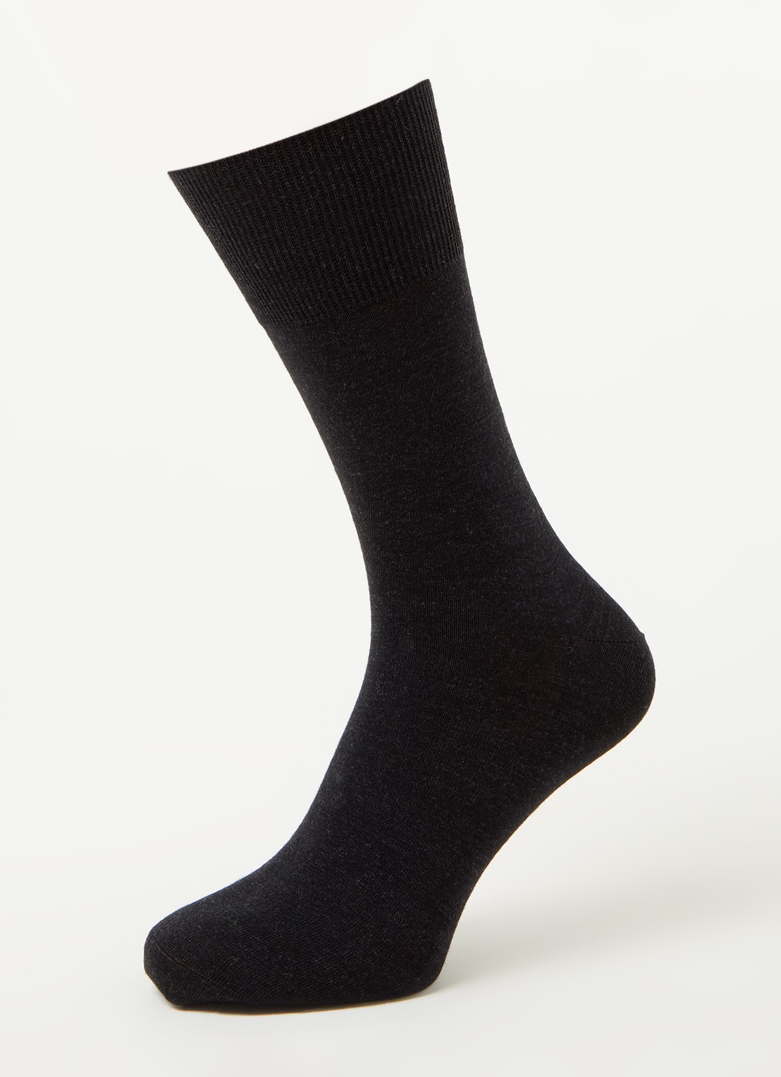 Falke Airport sokken in wolblend in 3-pack - detail antraciet