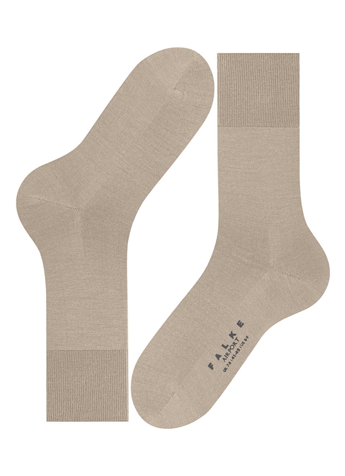 Falke Airport sokken in wolblend  - detail 4 beige