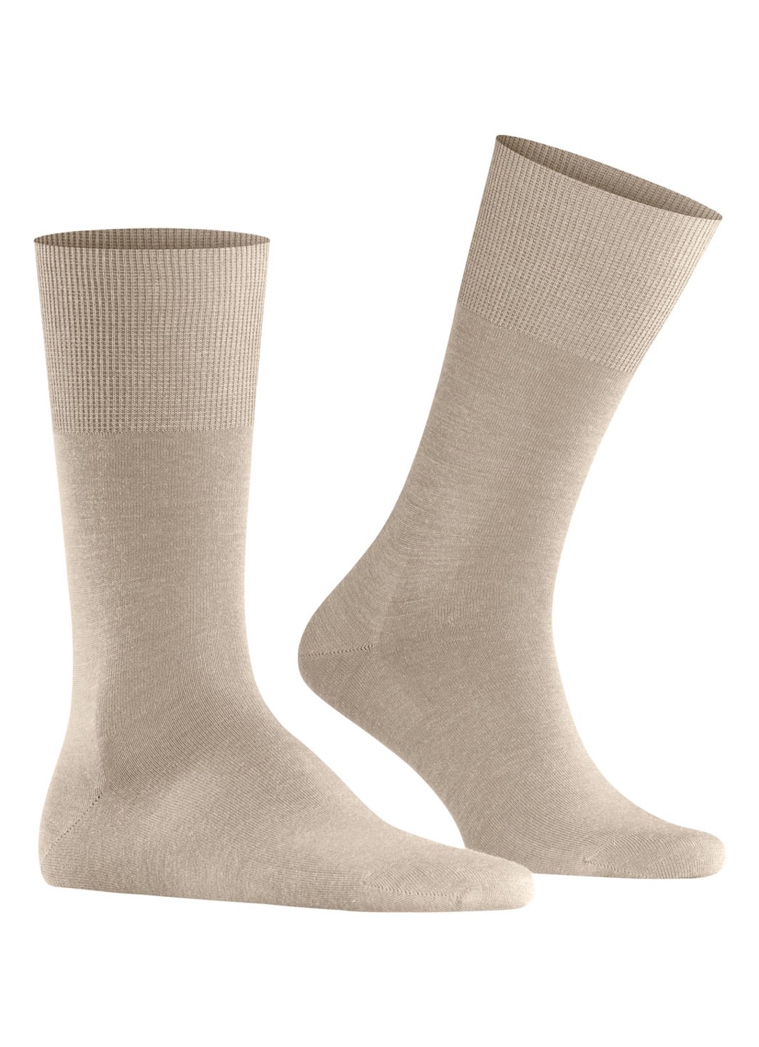 Falke Airport sokken in wolblend  - voorkant 2 beige