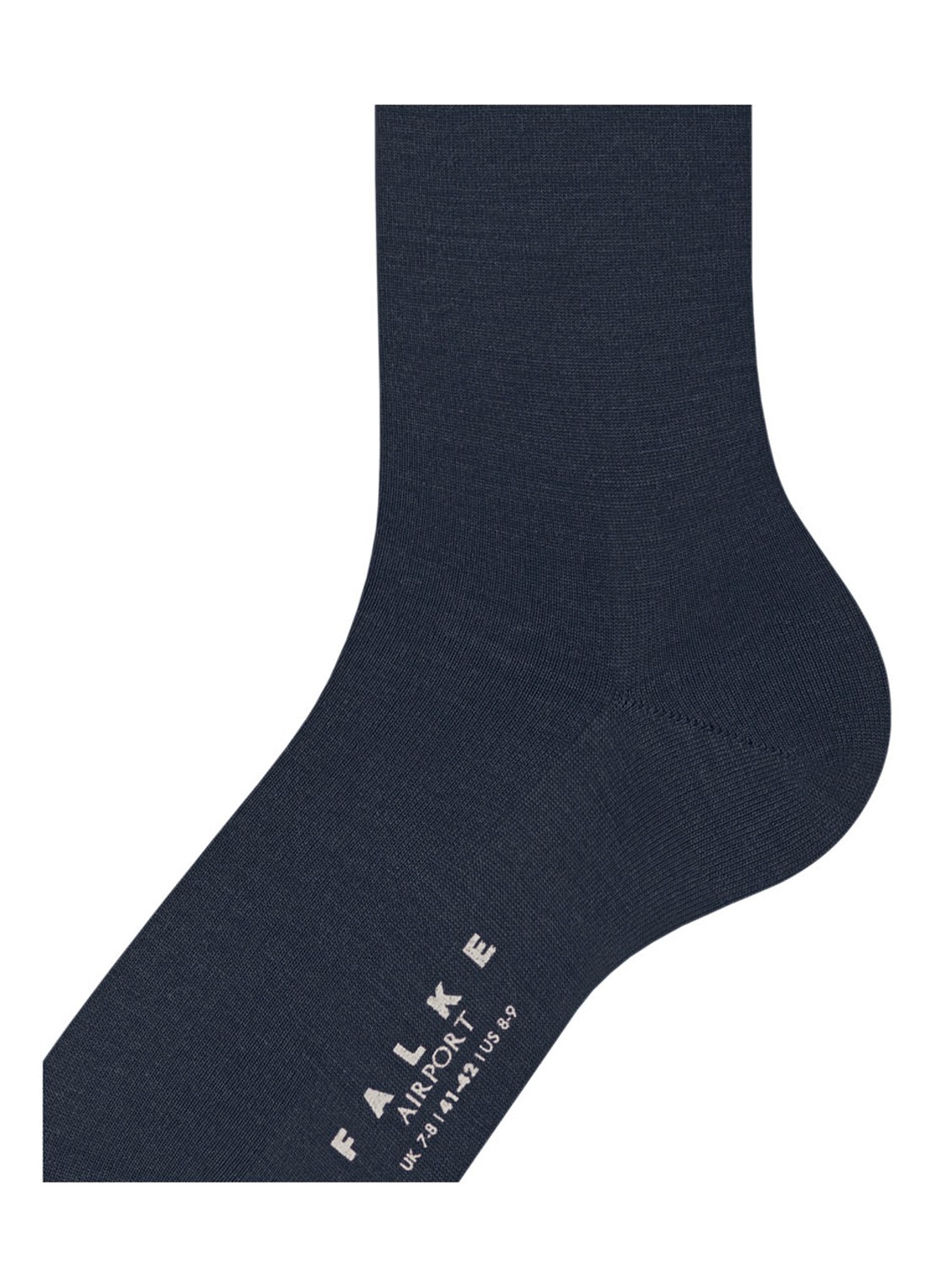 Falke Airport sokken in wolblend  - detail 3 donkerblauw