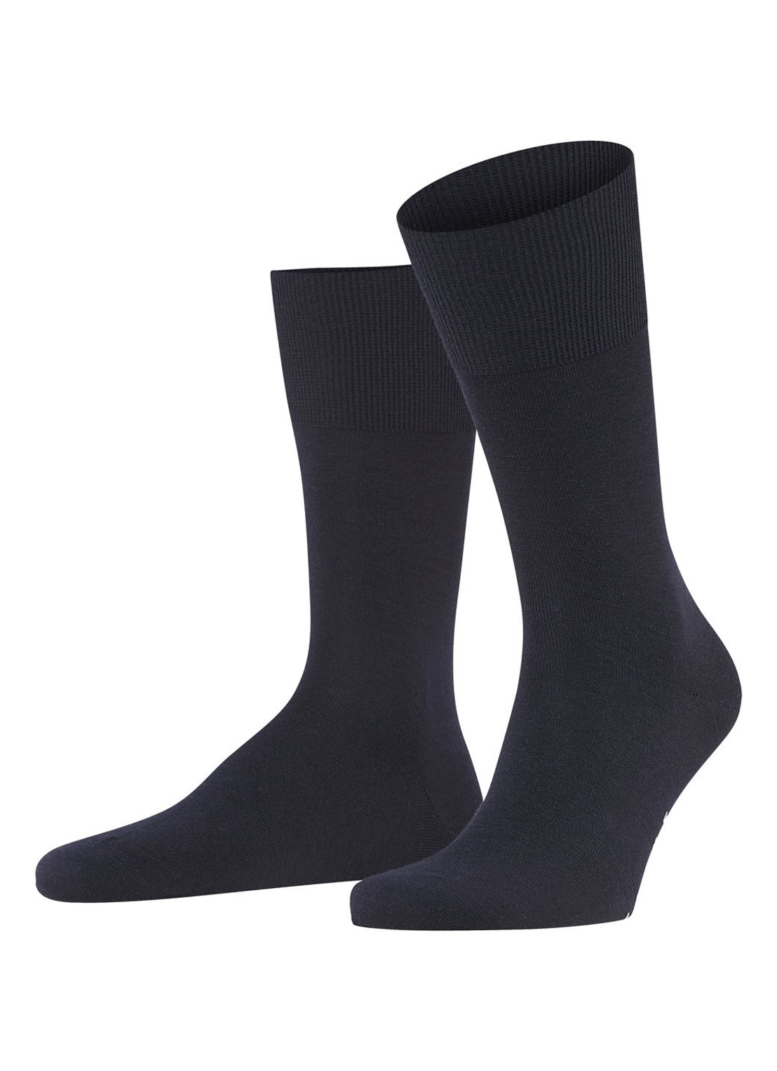 Falke Airport sokken in wolblend - voorkant donkerblauw