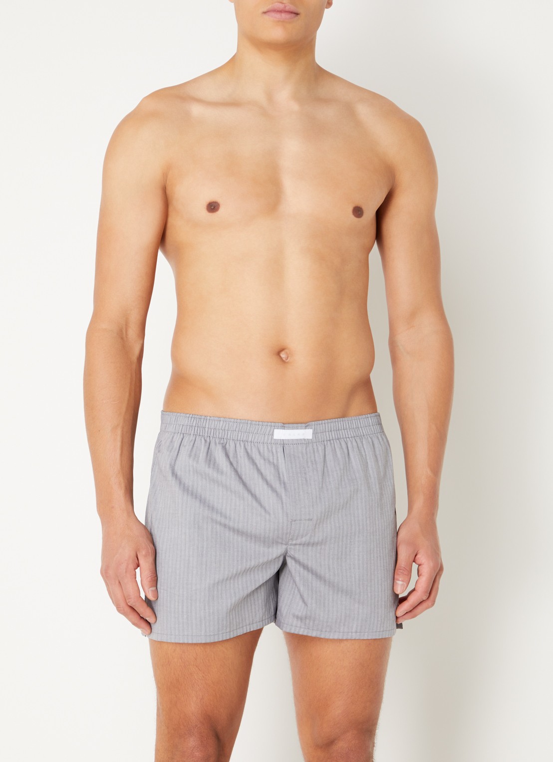 Falke Boxershort met logo  - voorkant 4 grijs