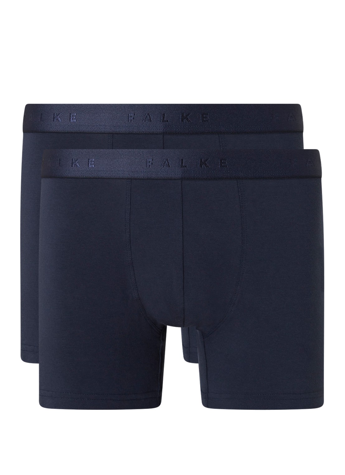 Falke Boxershorts met logoband in 2-pack - voorkant 2 donkerblauw