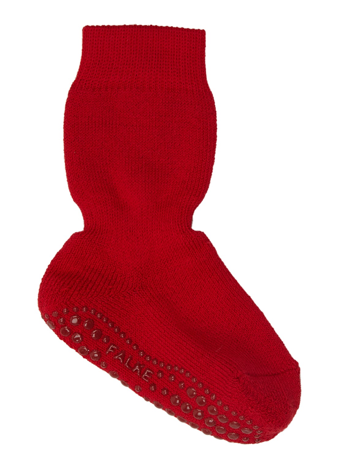 Falke Catspad sokken met antislip 10500 - voorkant steenrood