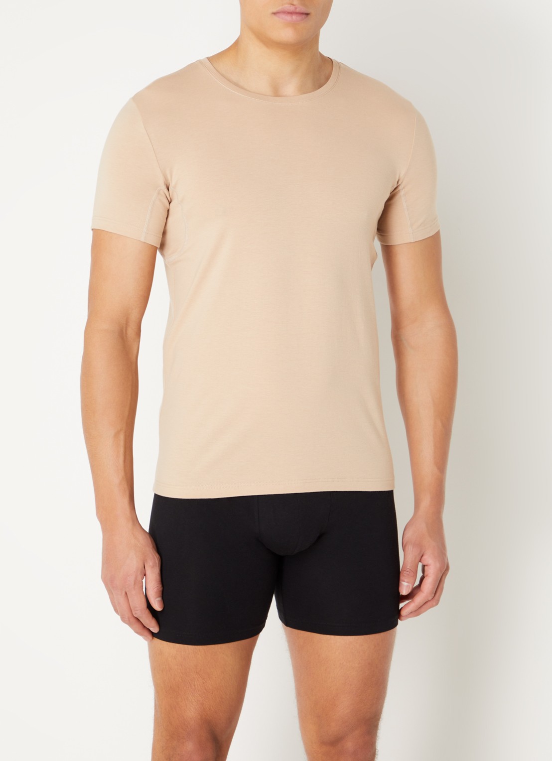 Falke Climate Control T-shirt met ronde hals - voorkant 2 camel