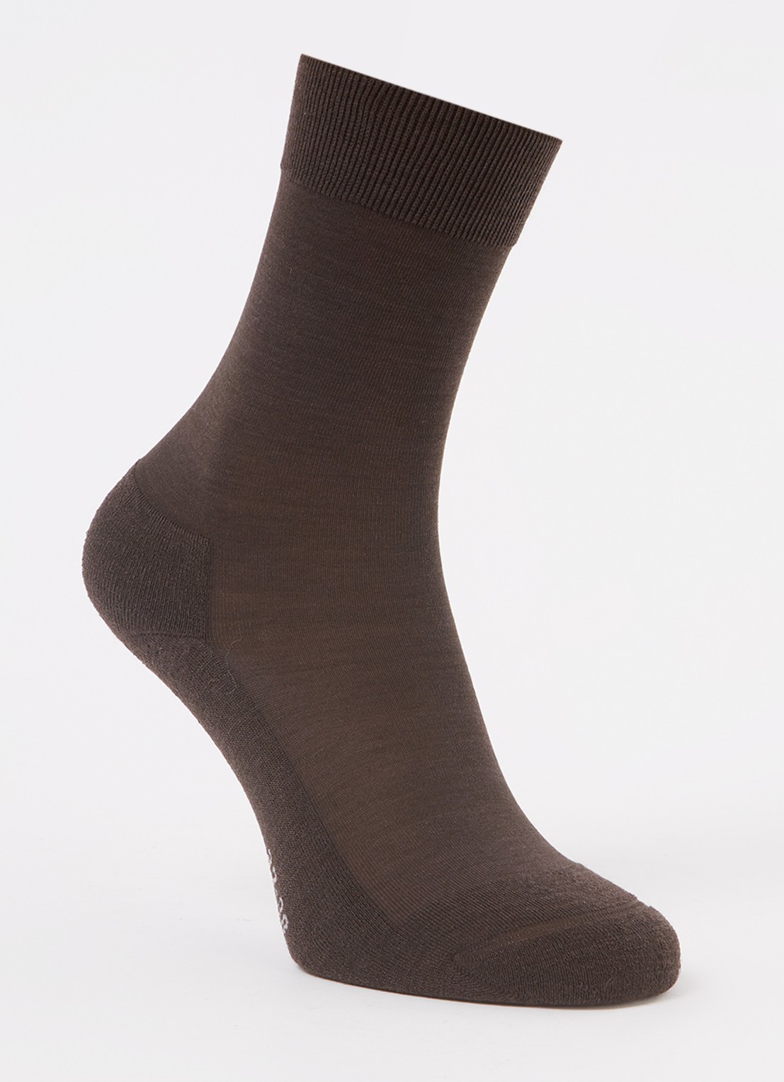 Falke Climawool sokken in scheerwolblend - voorkant donkerbruin