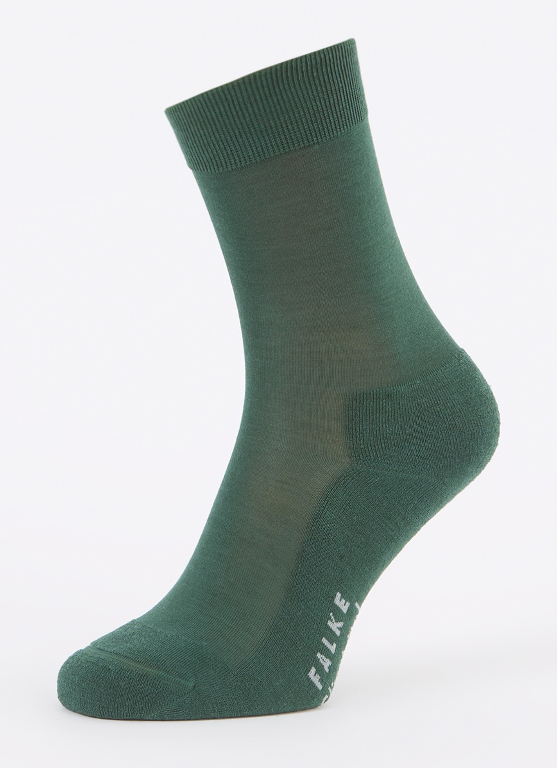 Falke Climawool sokken in scheerwolblend - detail 4 donkergroen