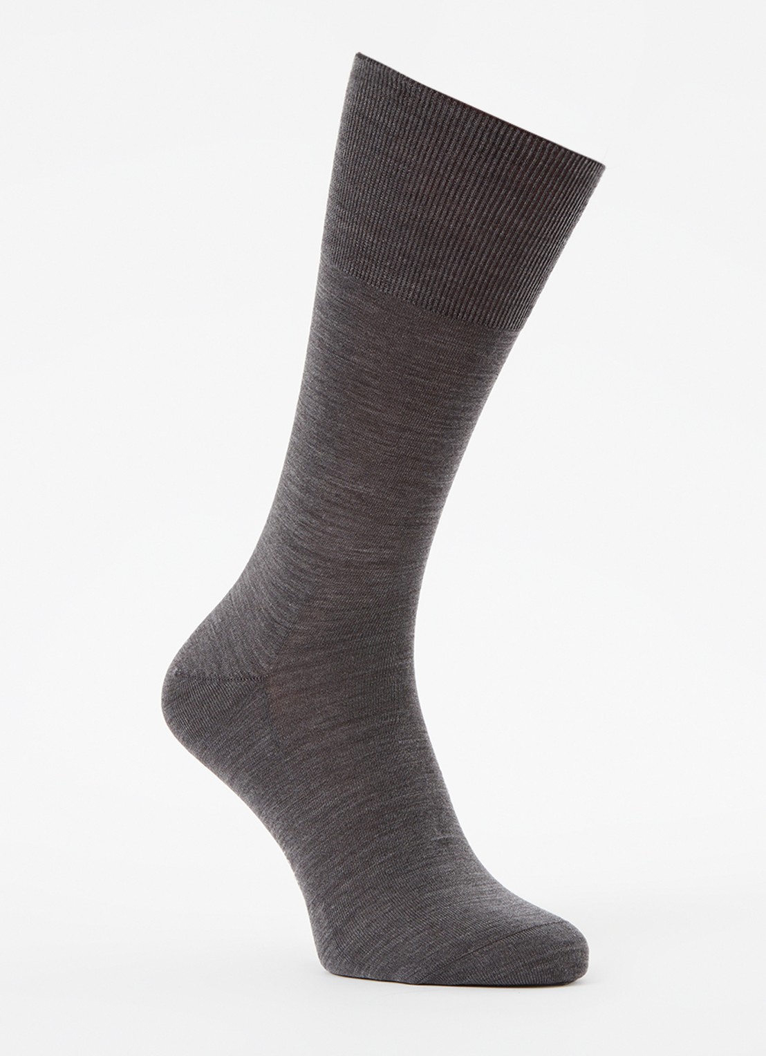 Falke Climawool sokken in scheerwolblend - voorkant 2 grijsmele