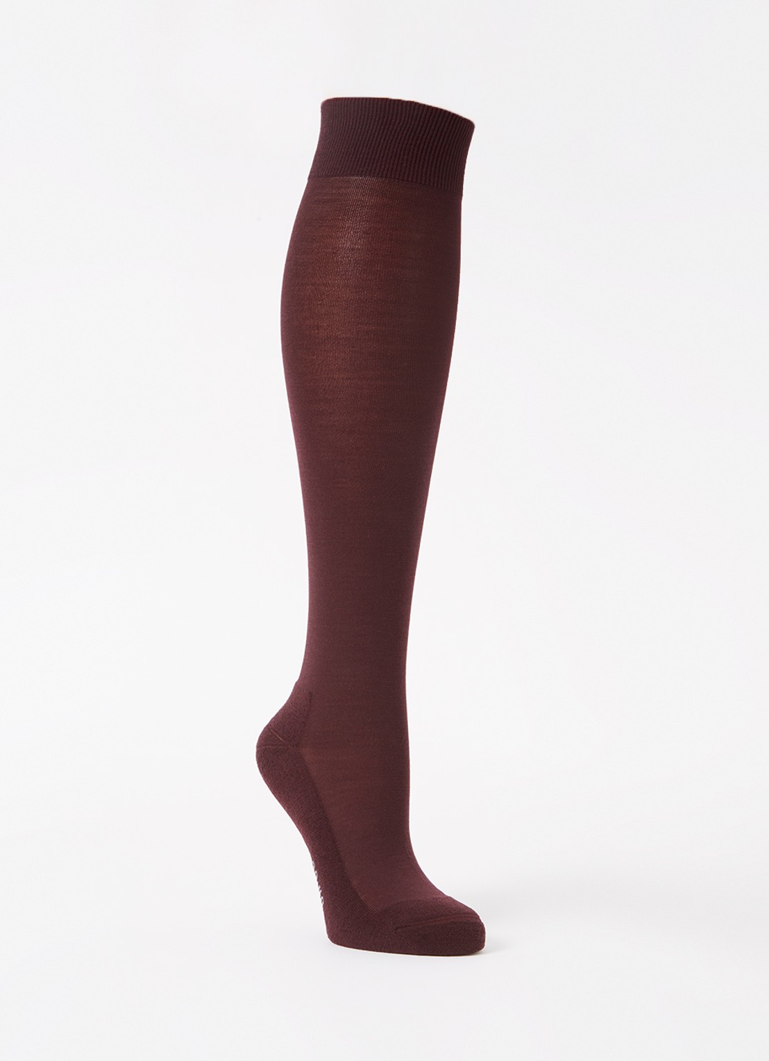 Falke Climawool sokken in wolblend - voorkant bordeauxrood