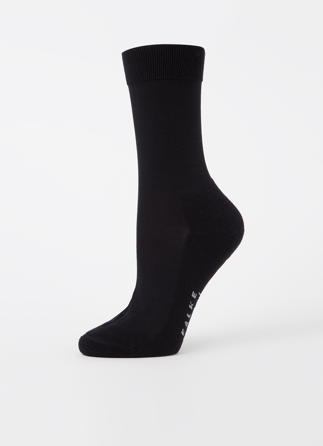 Falke Climawool sokken in wolblend - detail zwart
