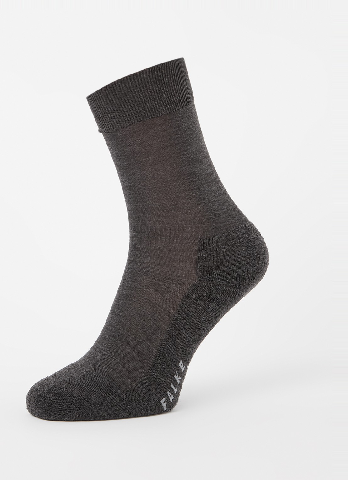 Falke Climawool sokken in wolblend - detail 3 antraciet