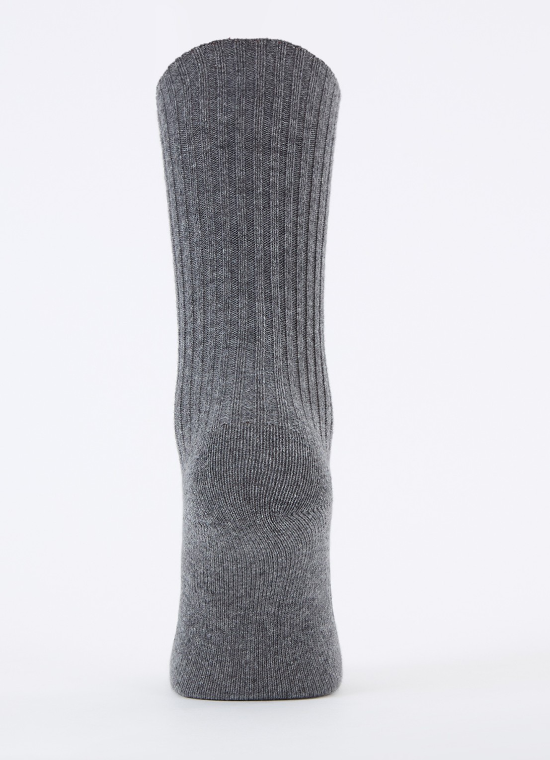 Falke Cosy ribgebreide sokken in kasjmierblend - voorkant 5 grijsmele