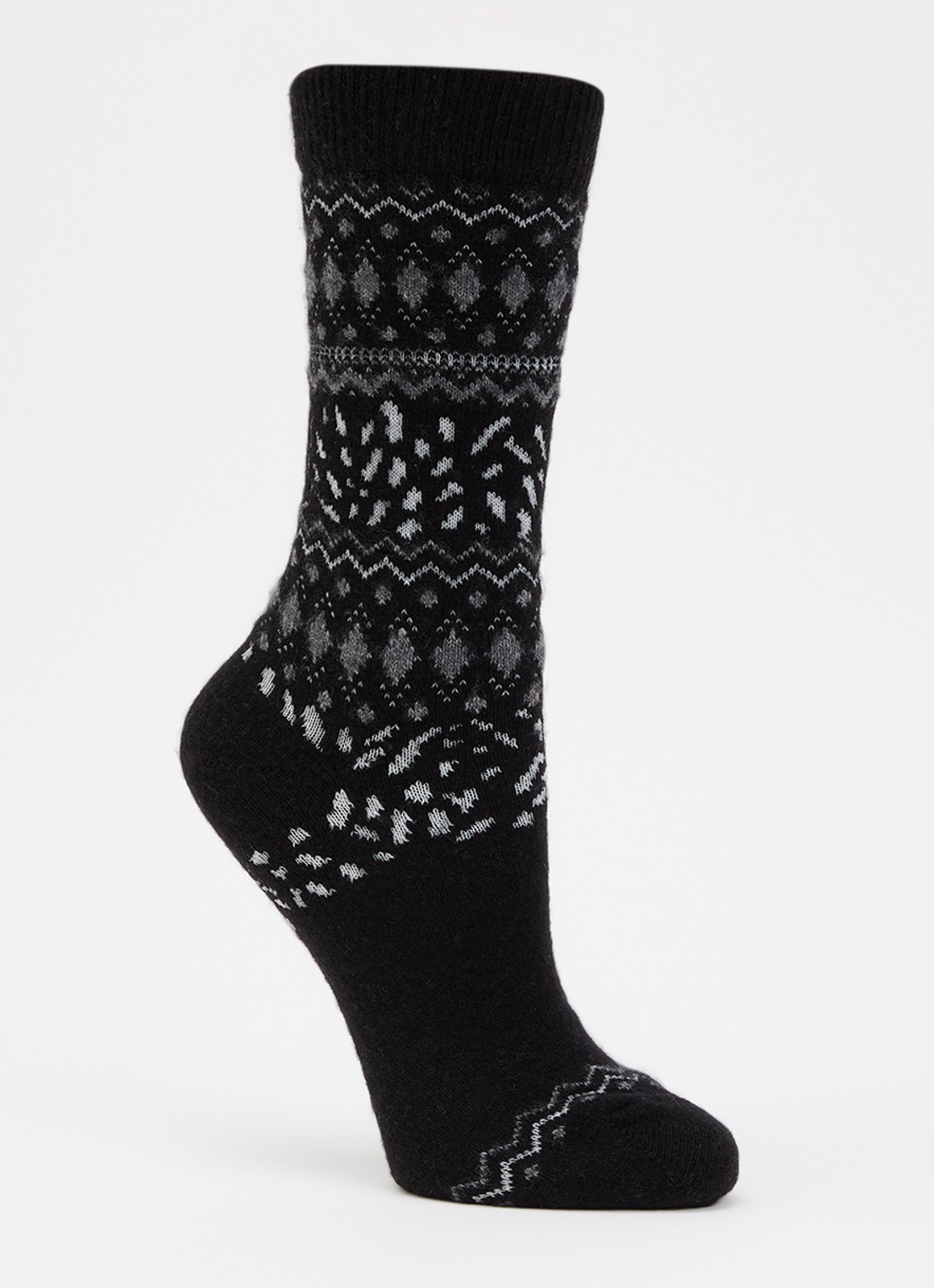 Falke Cosy Wool sokken in kasjmierblend - voorkant 2 zwart