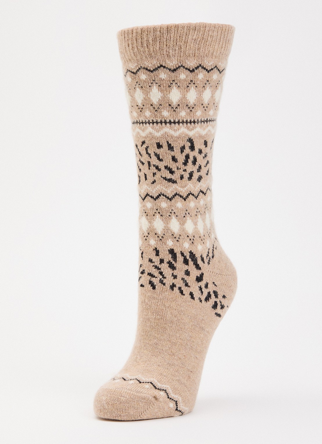 Falke Cosy Wool sokken in kasjmierblend - detail 3 beige