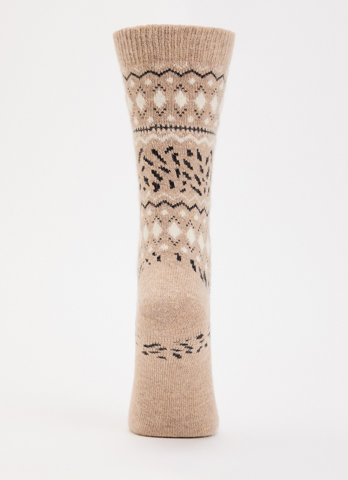 Falke Cosy Wool sokken in kasjmierblend - voorkant 2 beige