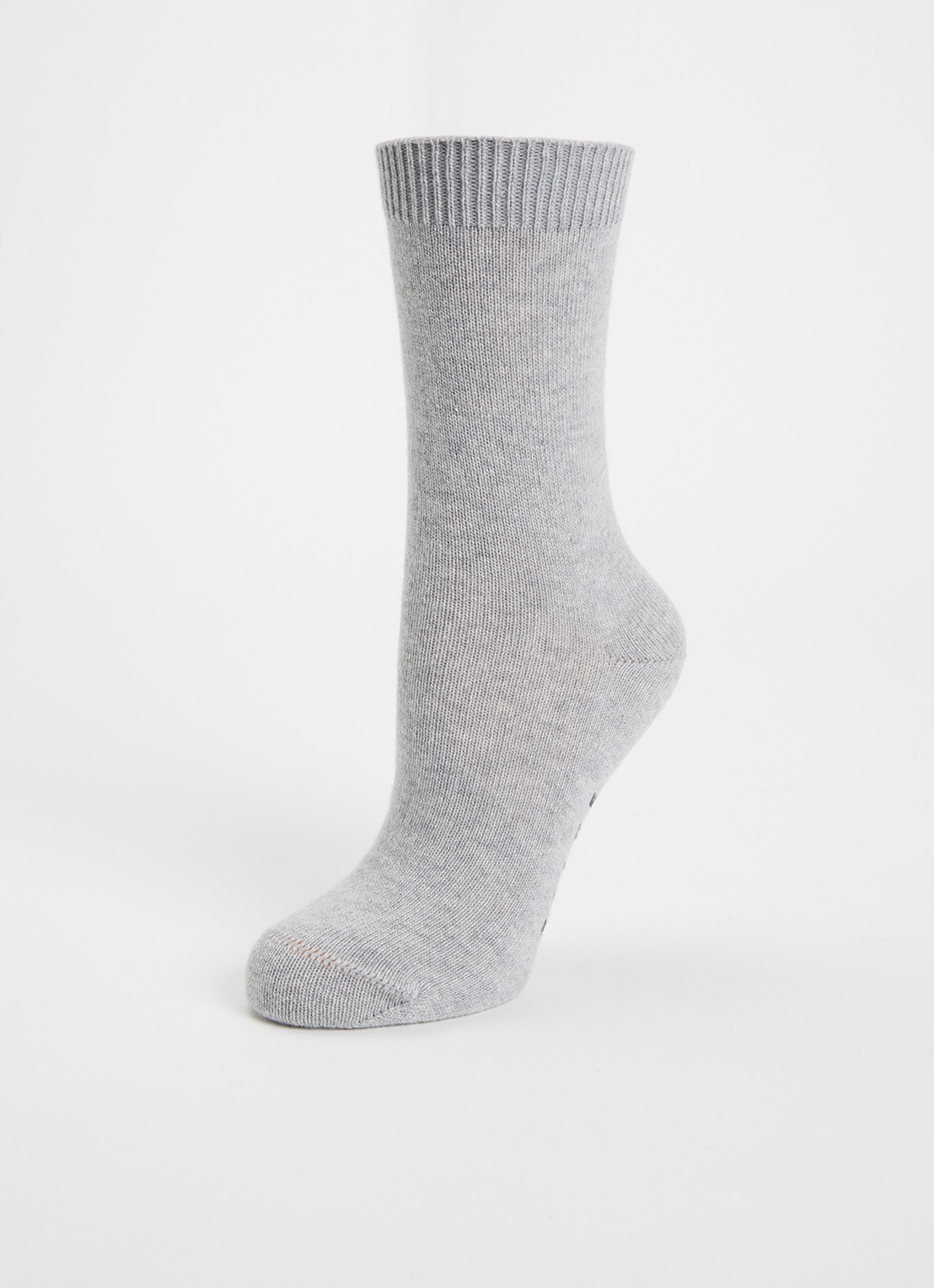 Falke Cosy Wool sokken in kasjmierblend - detail lichtgrijs
