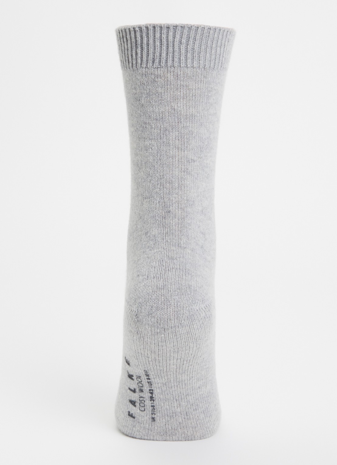 Falke Cosy Wool sokken in kasjmierblend - voorkant 3 lichtgrijs