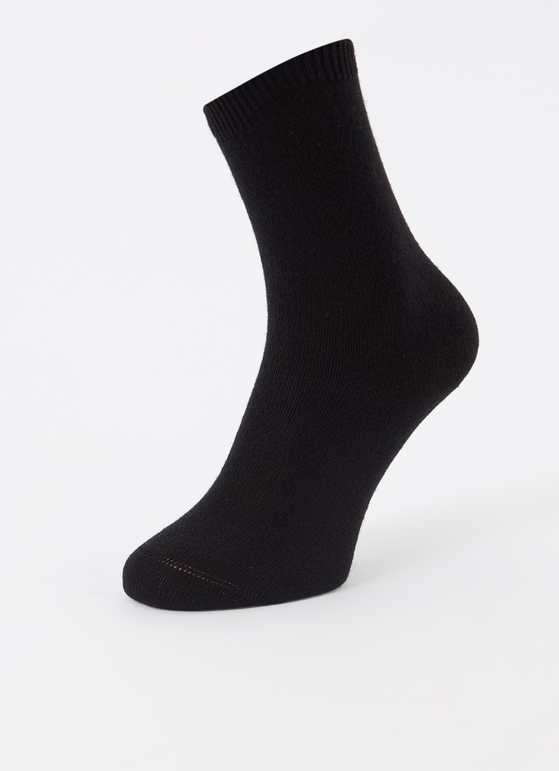 Falke Cosy Wool sokken in kasjmierblend - detail 4 zwart