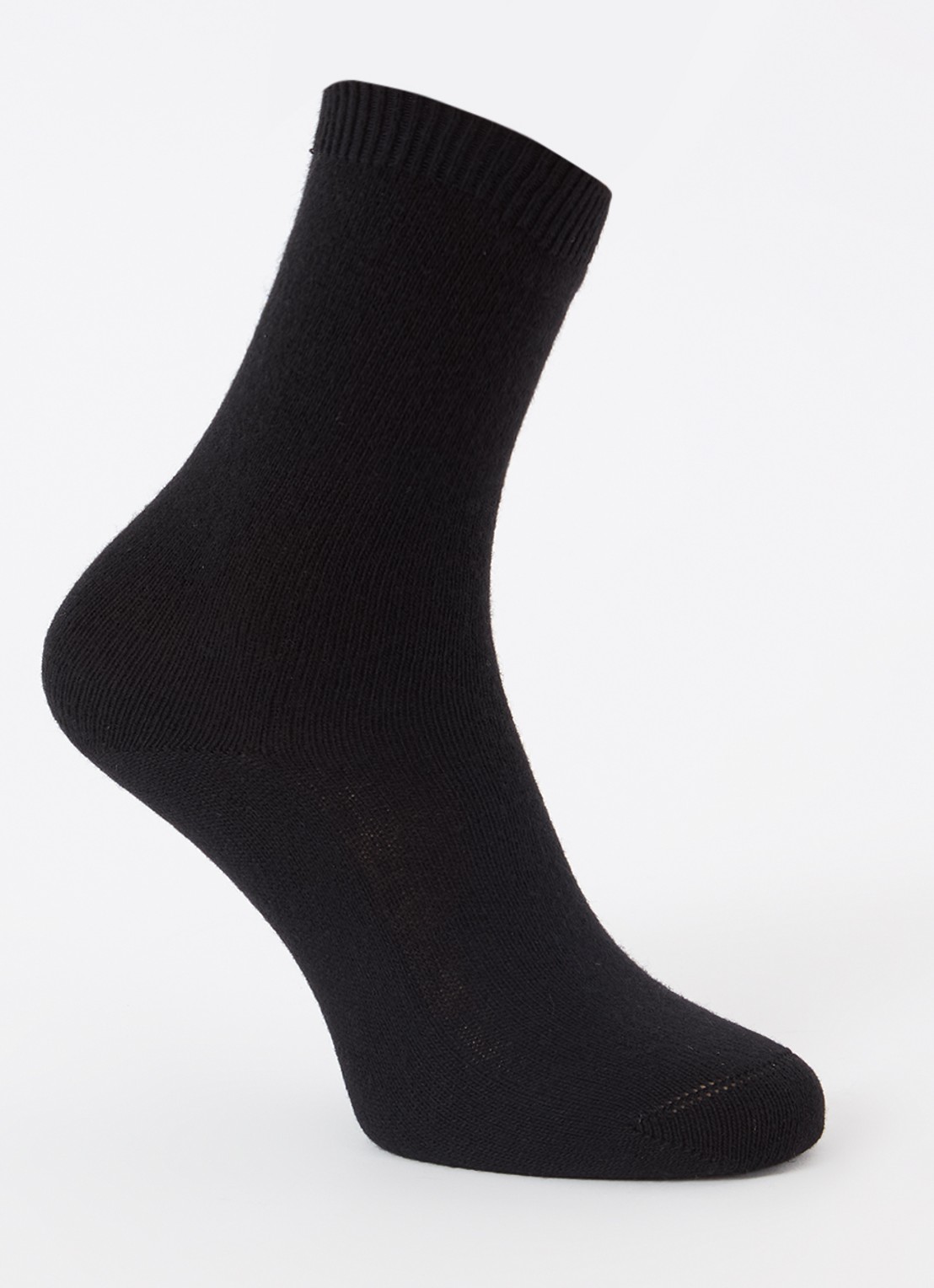 Falke Cosy Wool sokken in kasjmierblend - voorkant zwart