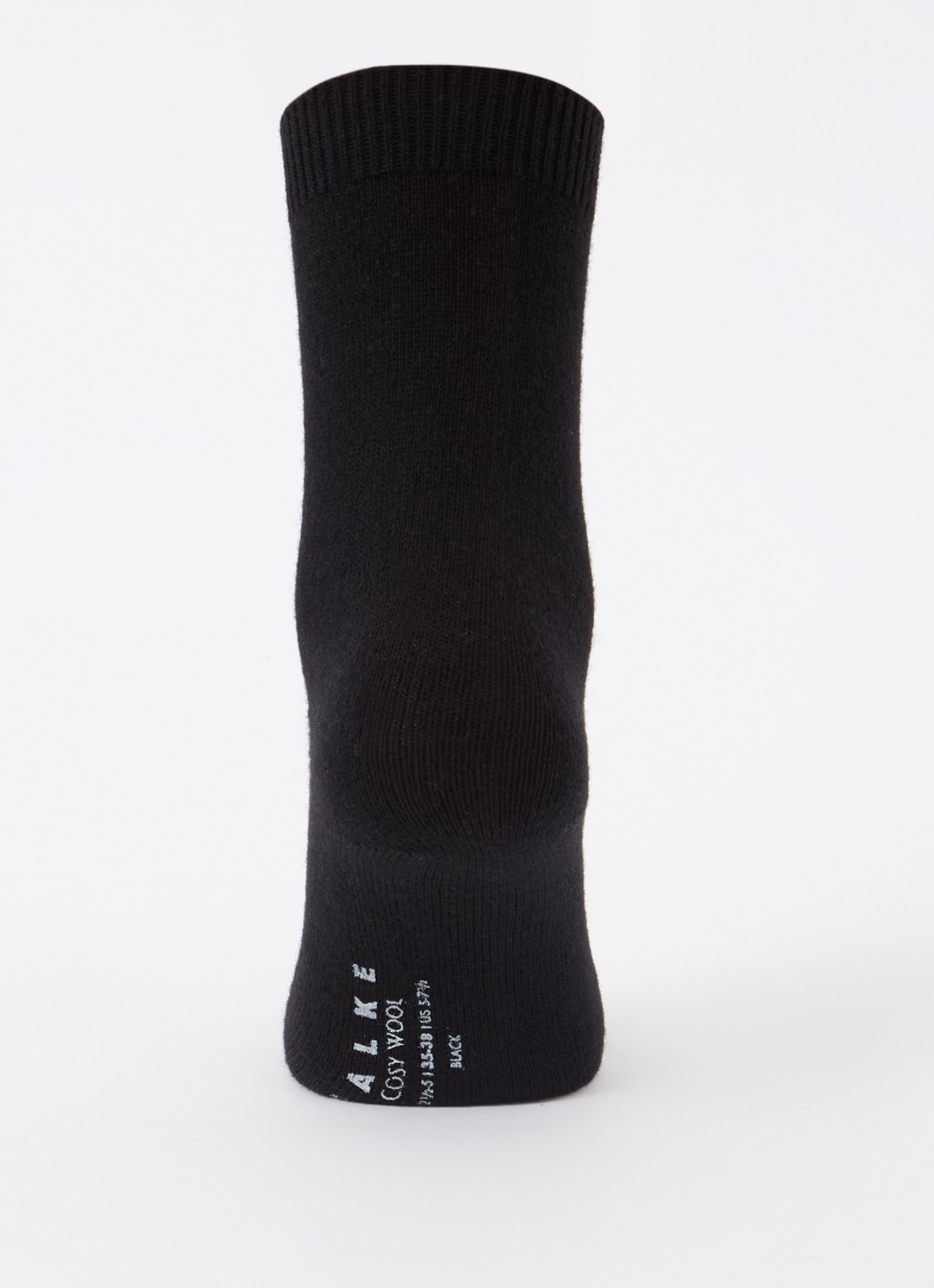 Falke Cosy Wool sokken in kasjmierblend - voorkant 2 zwart