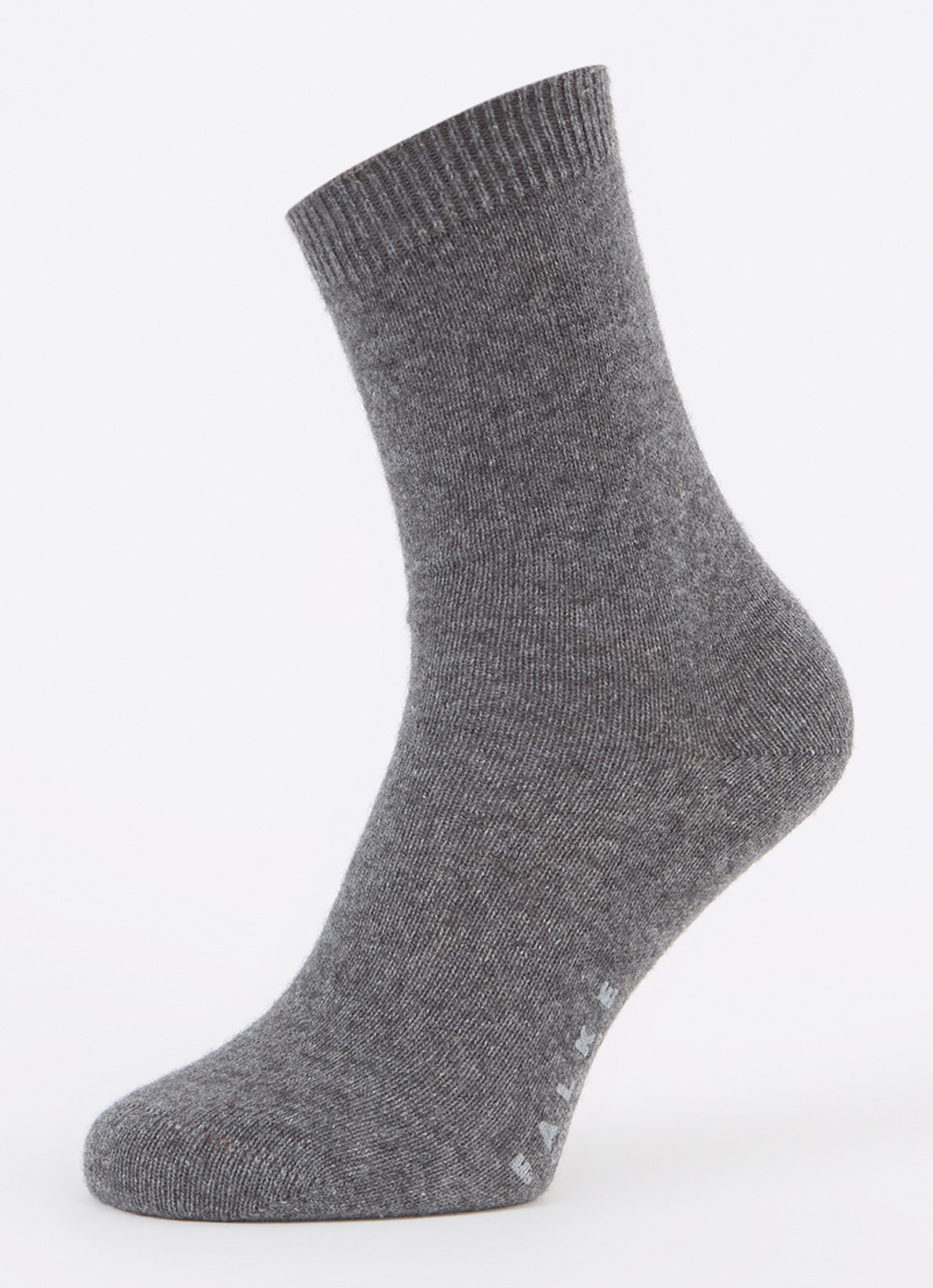Falke Cosy Wool sokken in kasjmierblend - detail 5 grijs