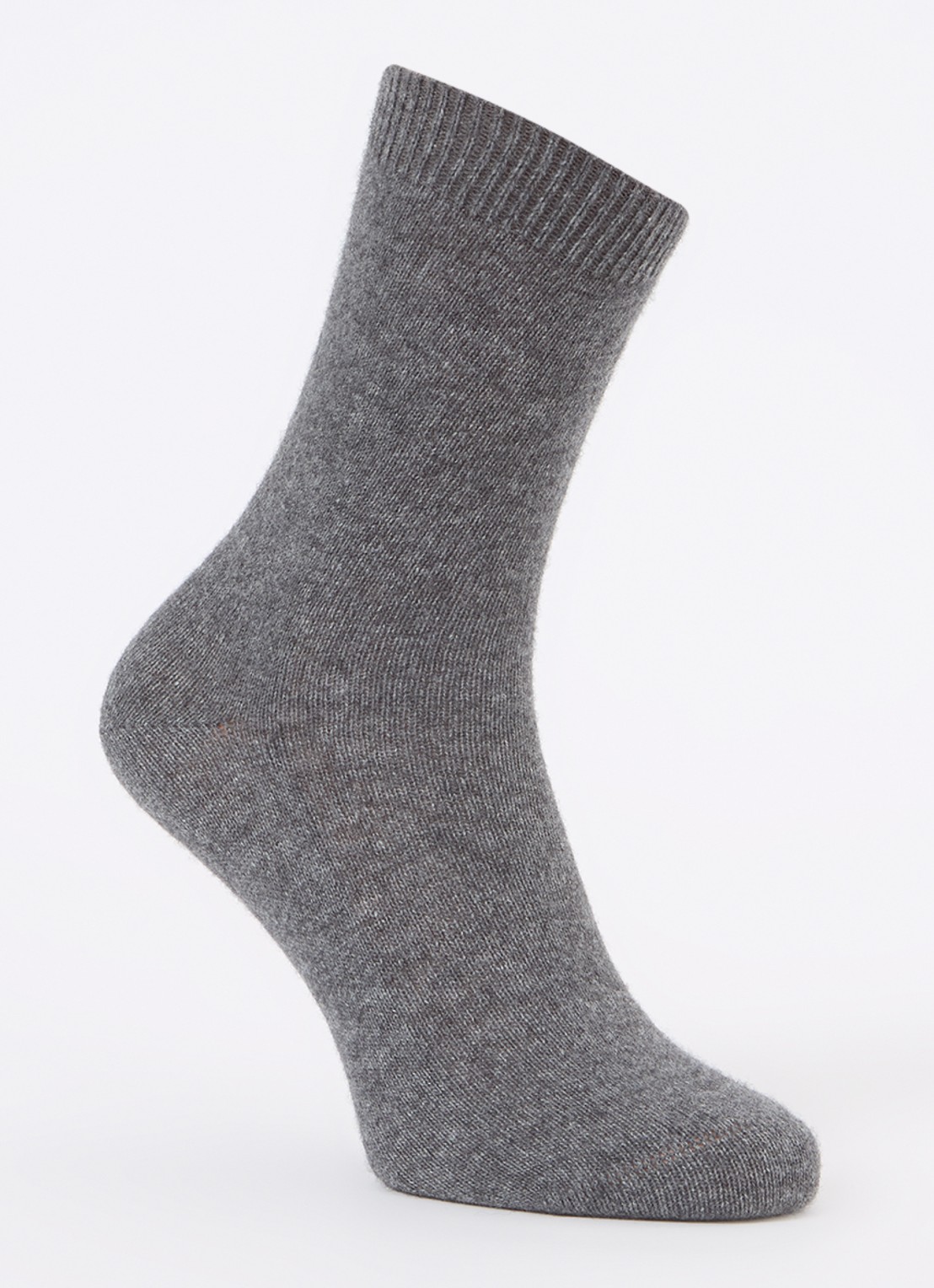 Falke Cosy Wool sokken in kasjmierblend - voorkant grijs