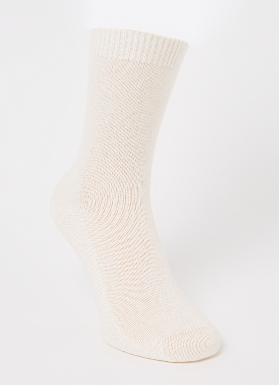 Falke Cosy Wool sokken in kasjmierblend - voorkant gebroken wit