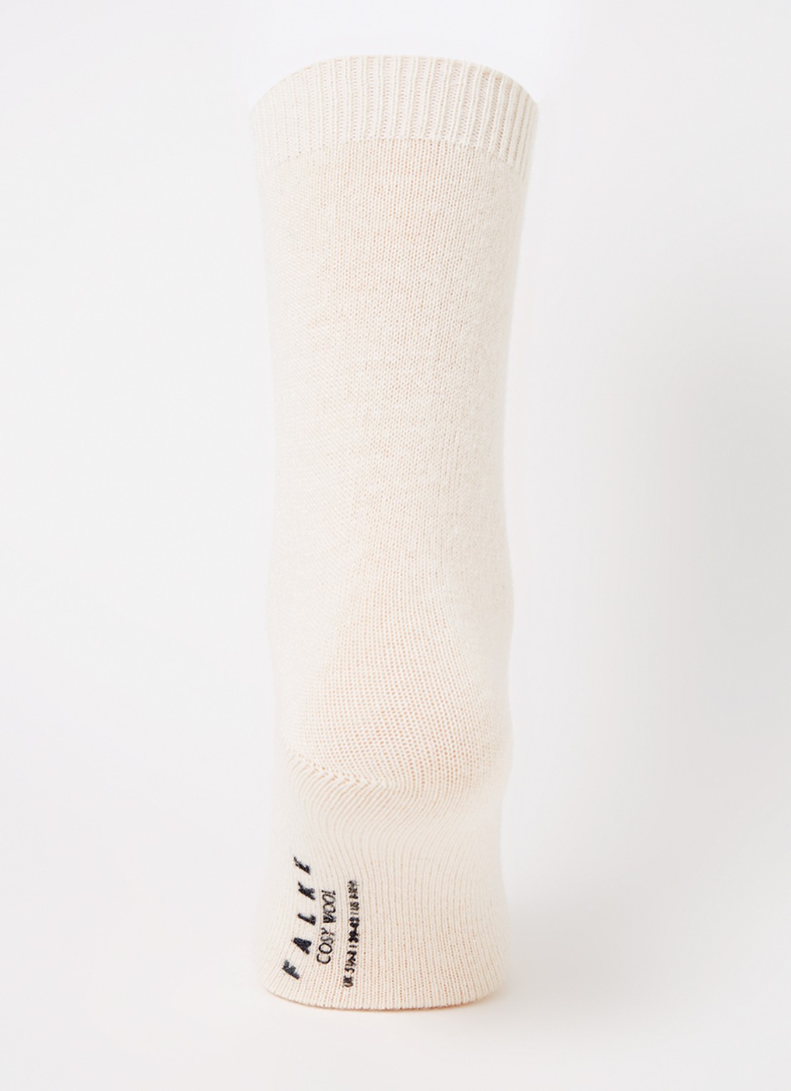 Falke Cosy Wool sokken in kasjmierblend - voorkant 2 gebroken wit