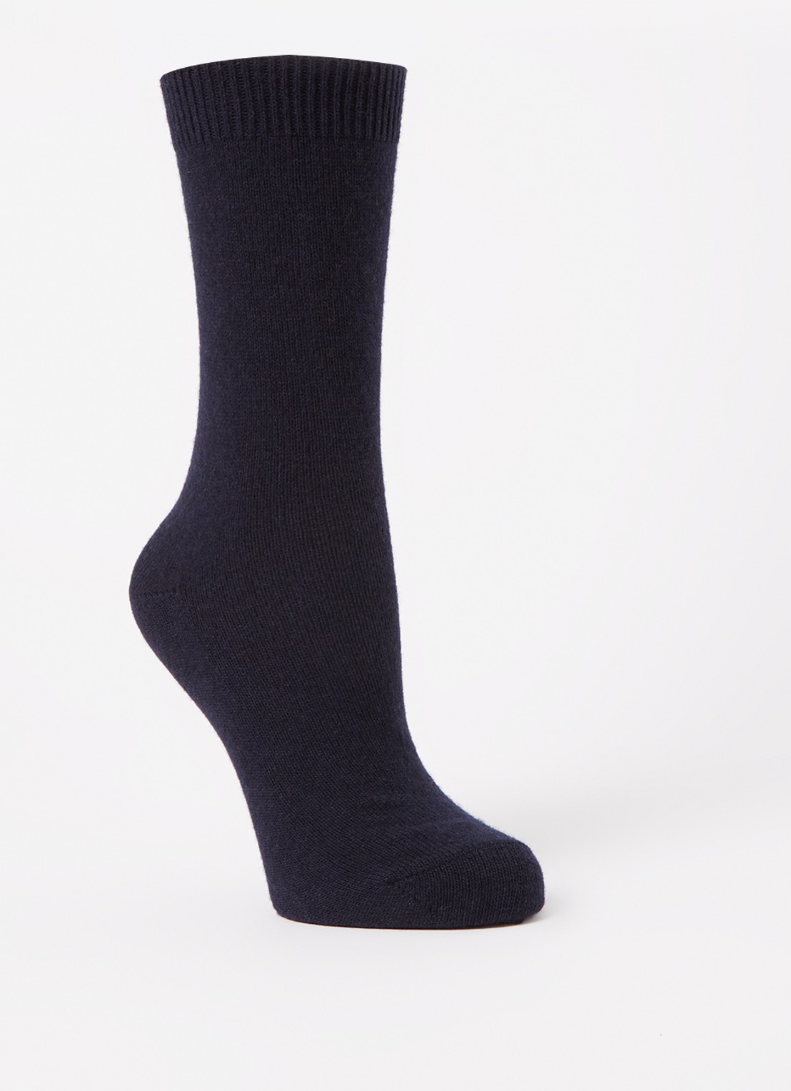 Falke Cosy Wool sokken in kasjmierblend - voorkant donkerblauw