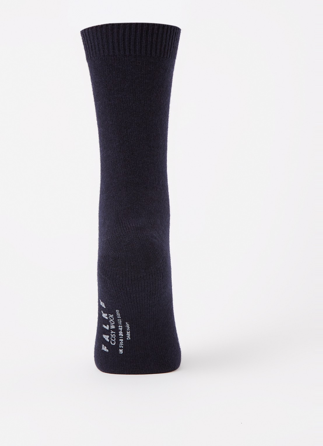 Falke Cosy Wool sokken in kasjmierblend - voorkant 2 donkerblauw