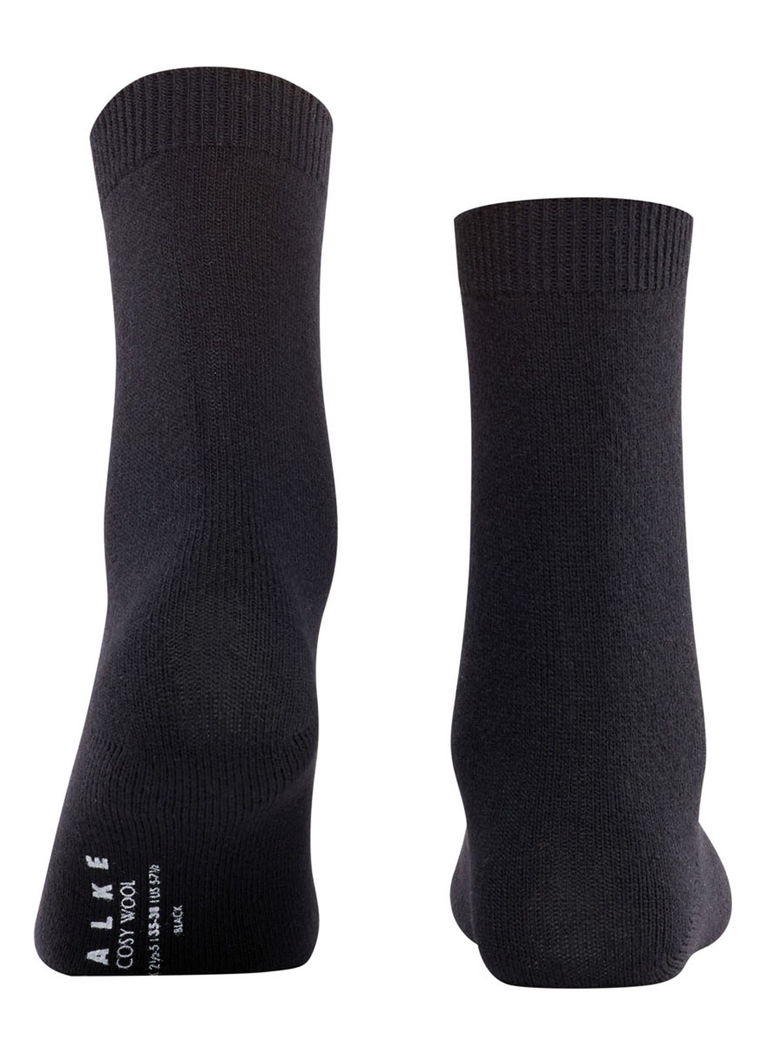 Falke Cosy Wool sokken - detail 3 zwart