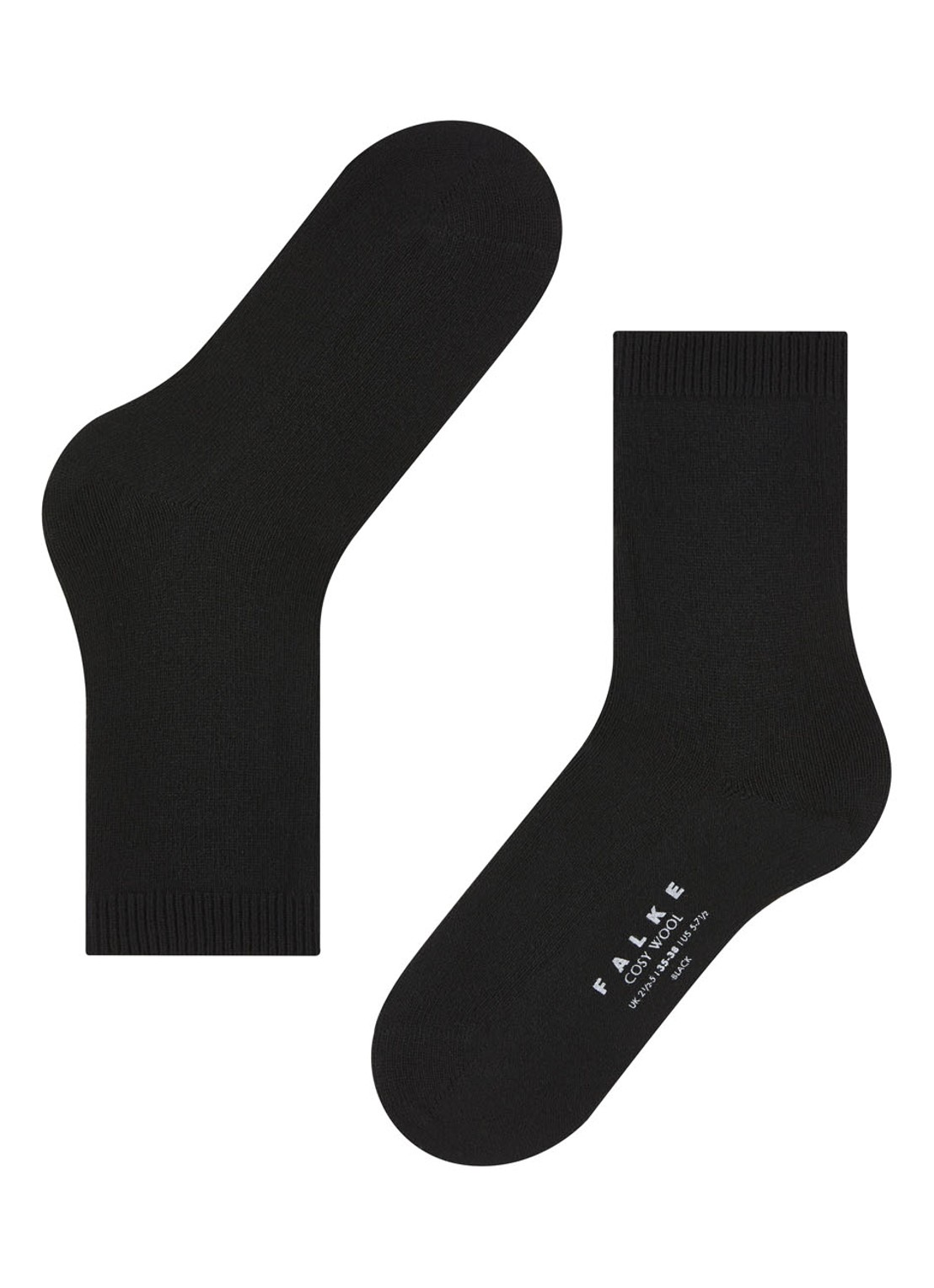Falke Cosy Wool sokken - detail 4 zwart