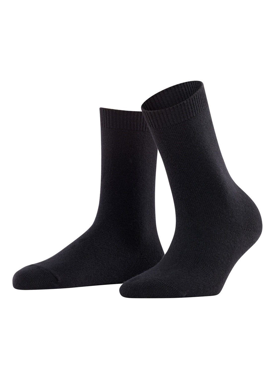 Falke Cosy Wool sokken - voorkant zwart