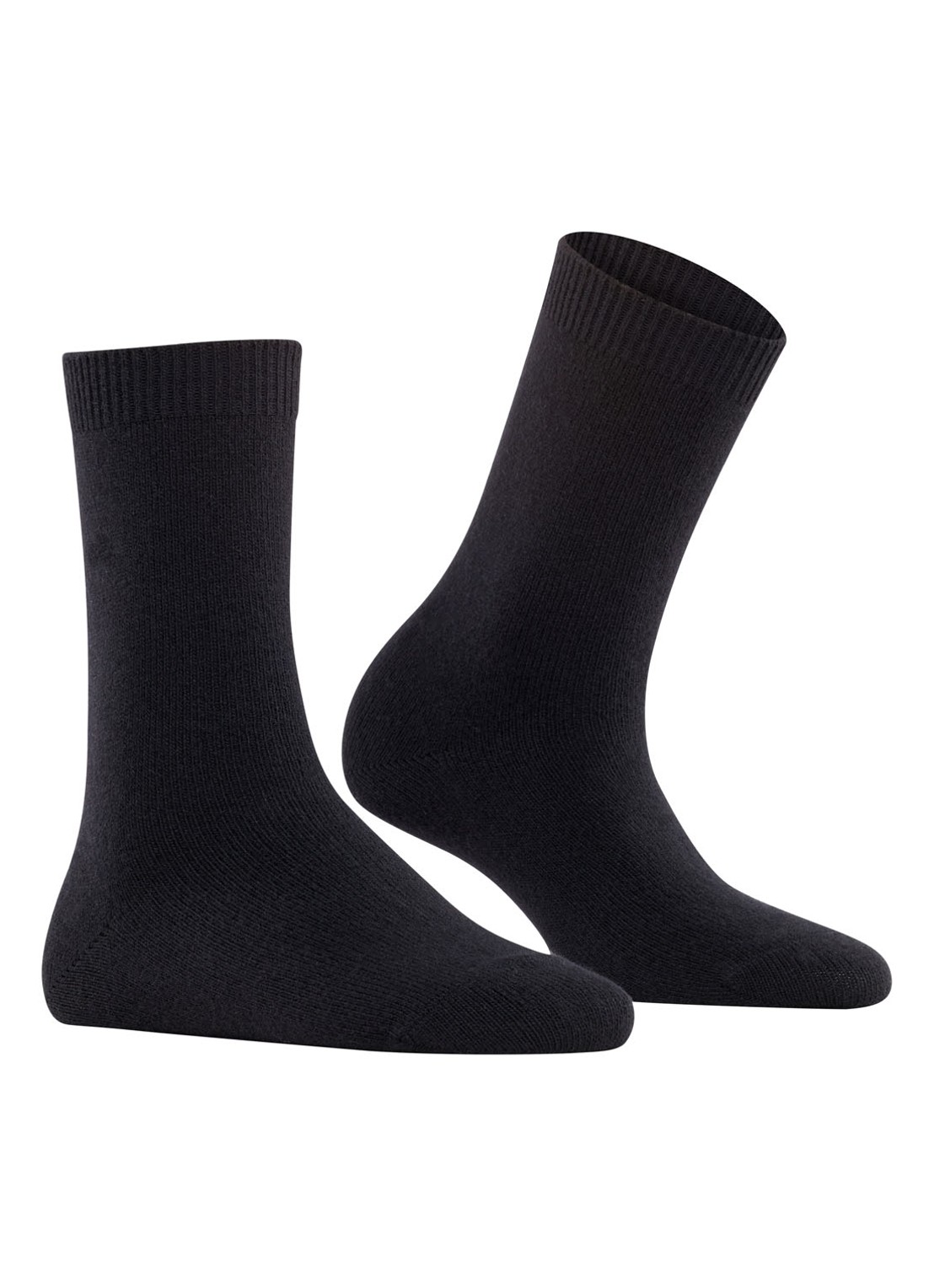 Falke Cosy Wool sokken - voorkant 2 zwart