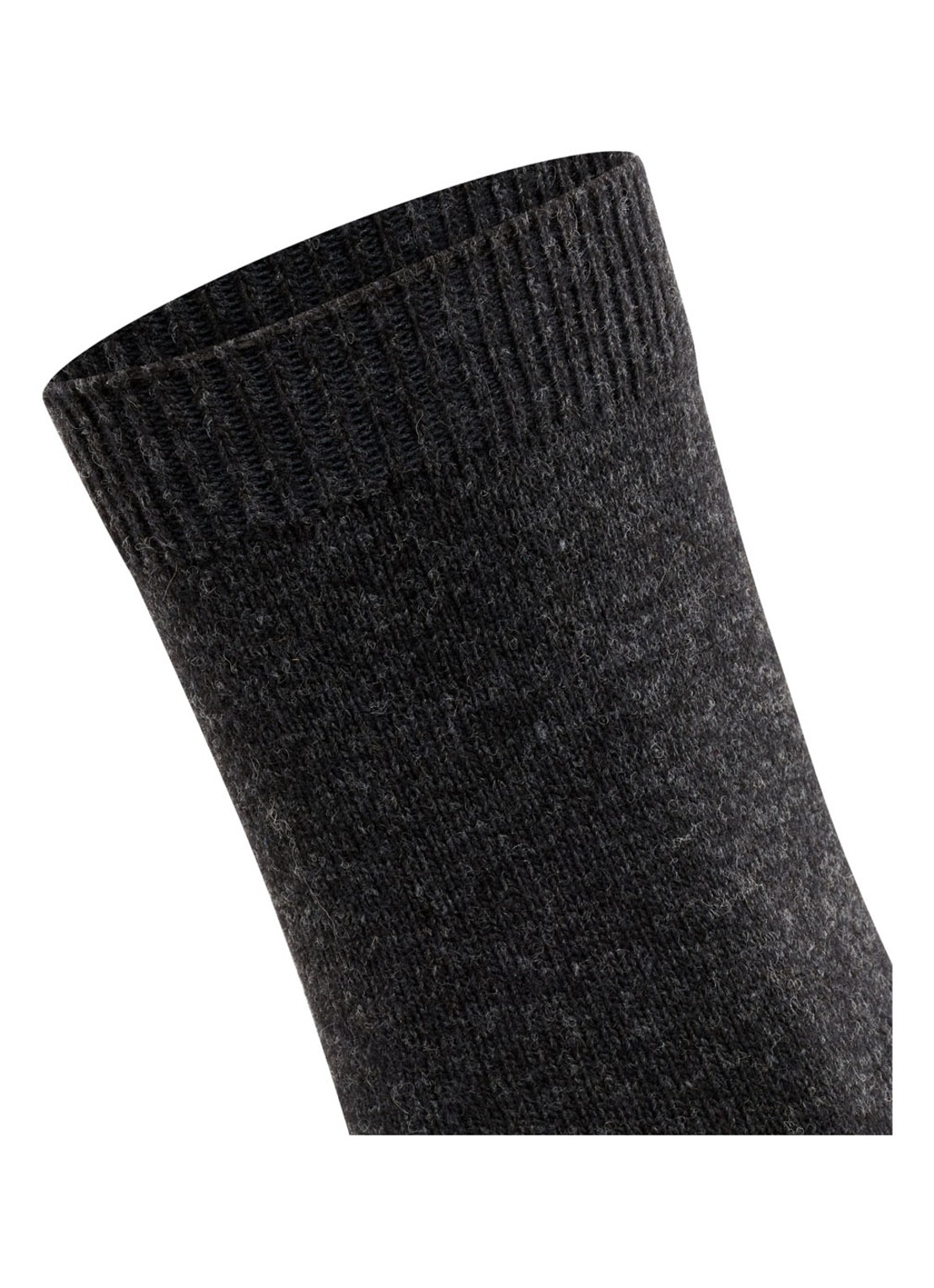 Falke Cosy Wool sokken - detail 4 antraciet