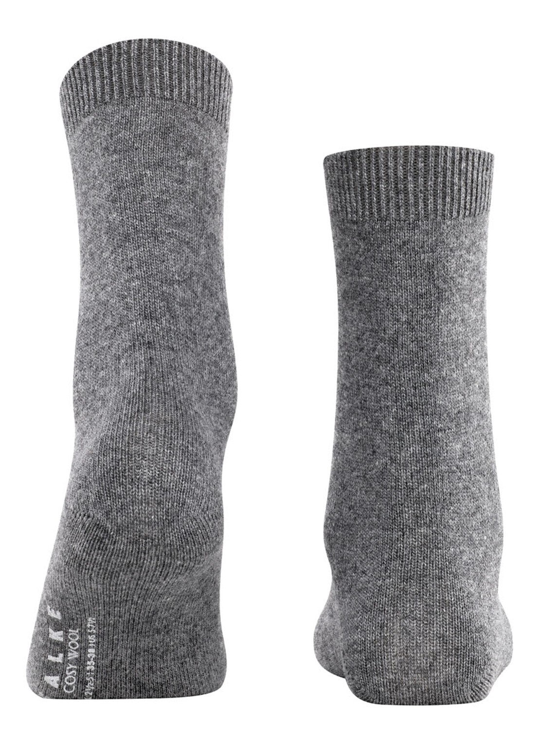 Falke Cosy Wool sokken - detail 3 grijsmele